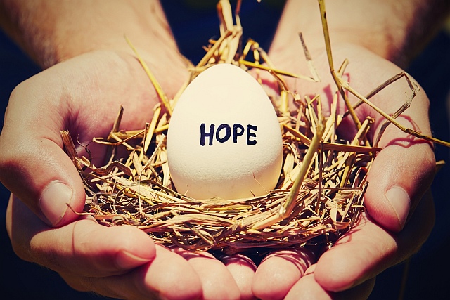 "hope" on egg