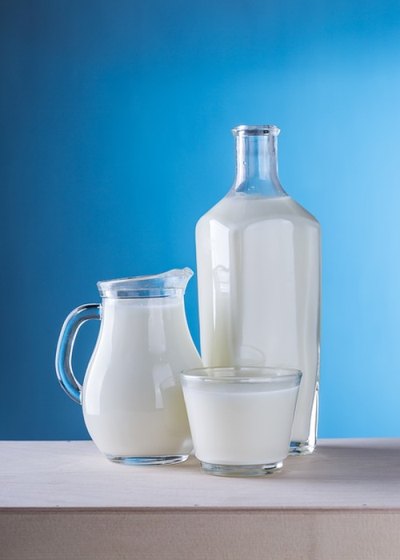 milk bottle jar and glass