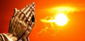 praying hands sun