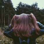 hair girl in nature