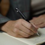 Psychologist hand writing